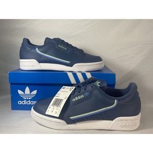 ADIDAS Continental 80 Woman Size 6.5 Blue Sneakers Fashion Casual Athletic NEW